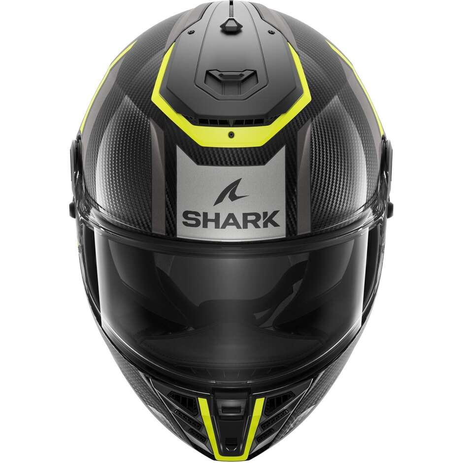 Integral Motorcycle Helmet Shark SPARTAN RS CARBON SHAWN Carbon Anthracite Yellow