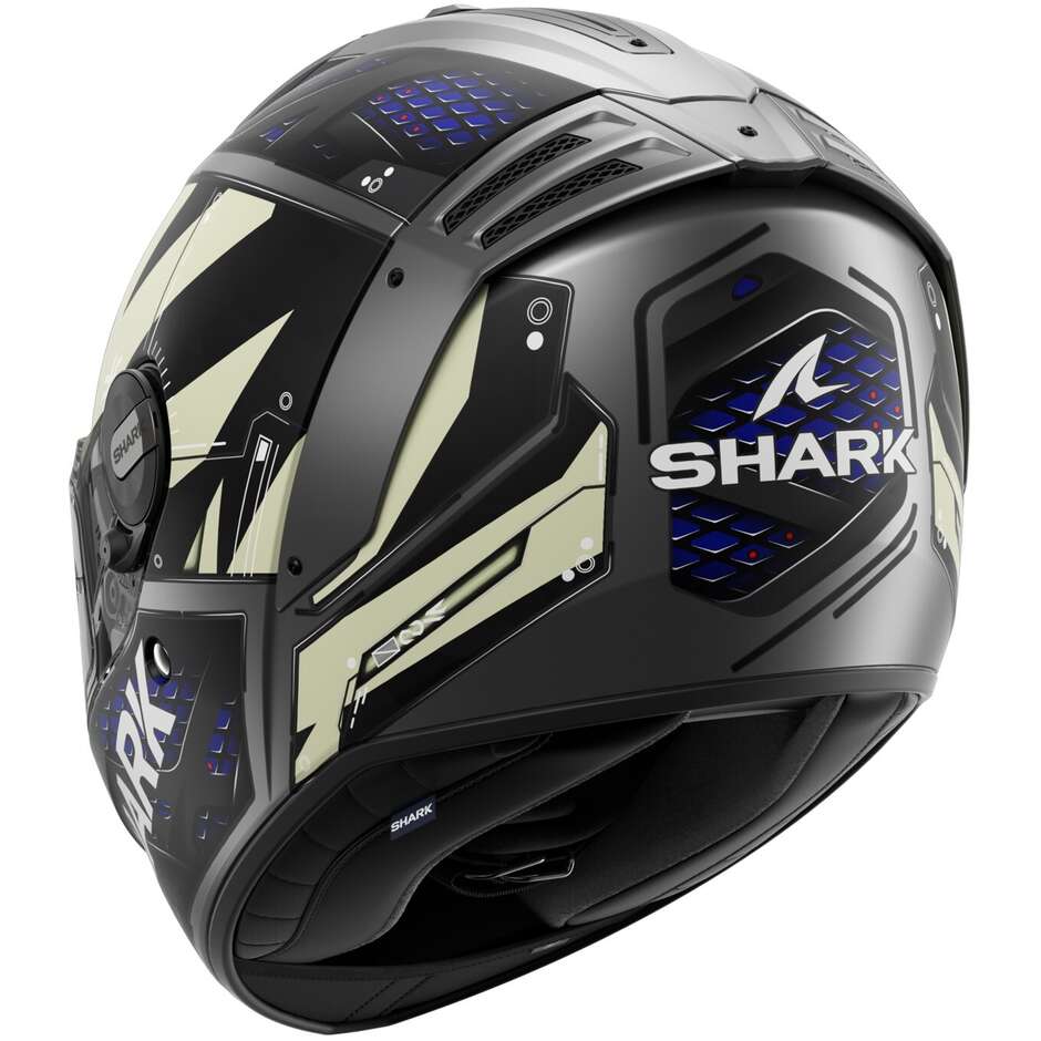 Integral Motorcycle Helmet Shark SPARTAN RS STINGREY Matt Anthracite Anthracite Blue