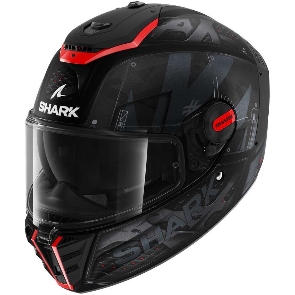 Integral Motorcycle Helmet Shark SPARTAN RS STINGREY Matt Black Anthracite Red