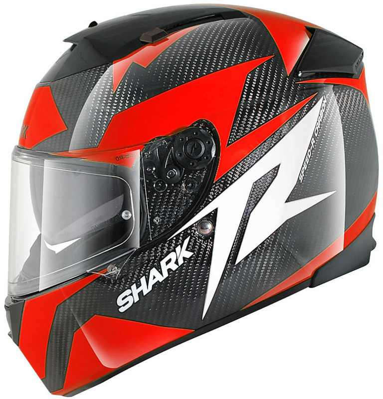 Integral Motorcycle Helmet Shark SPEED-R CARBON Carbon Run Red For Sale Online -