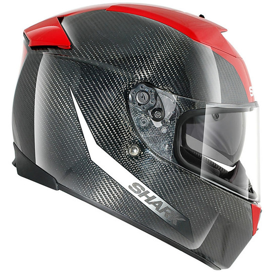Integral Motorcycle Helmet Shark SPEED-R 2 CARBON SKIN Carbon Red White