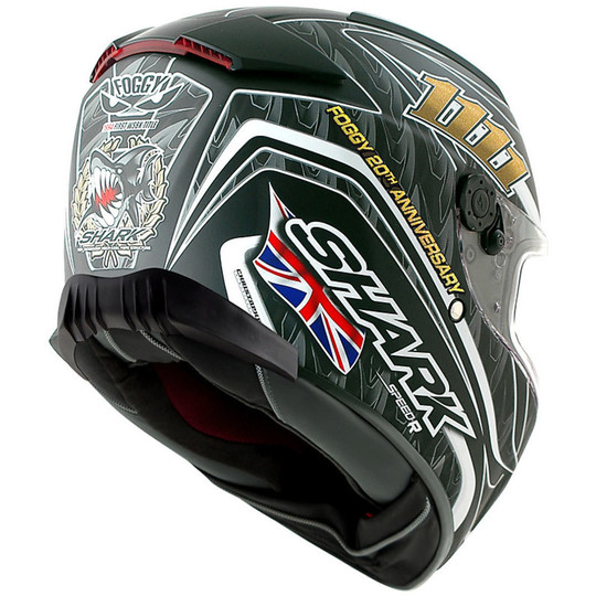Integral Motorcycle Helmet Shark SPEED-R 2 relica FOGGY Matt 20TH BIRTH Black Blue Silver