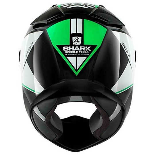 Integral Motorcycle Helmet Shark SPEED-R 2 TEXAS Black White Green