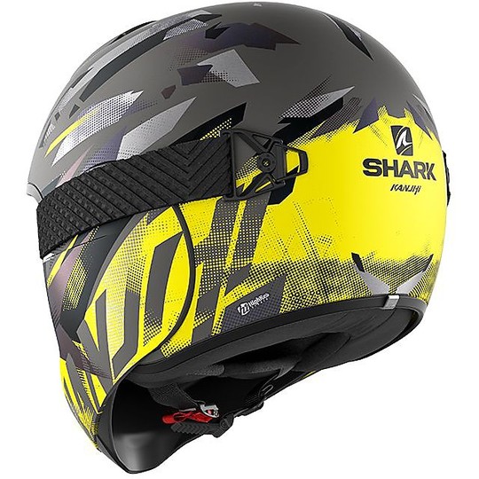 Integral Motorcycle Helmet Shark VANCORE 2 KANNHJI Matte Anthracite Black Yellow