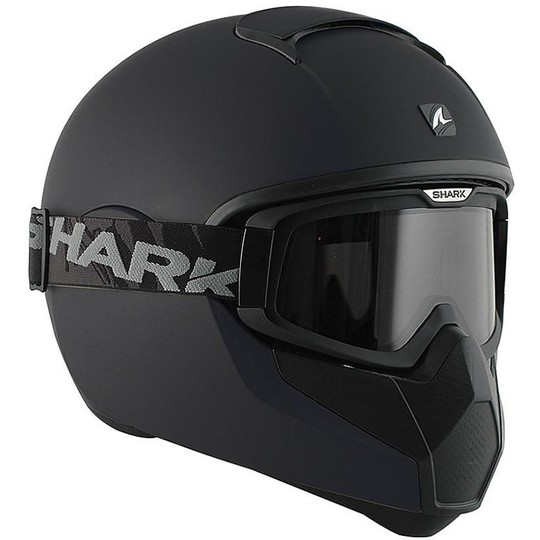 Integral Motorcycle Helmet Shark VANCORE With Goggles Matte Black