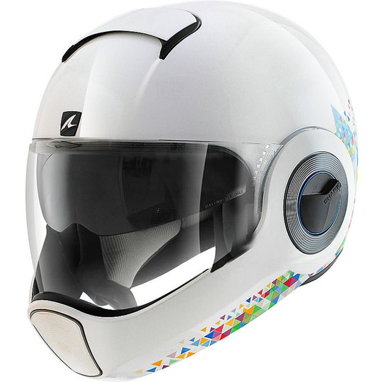 Integral motorcycle helmet Shark Vantime Double Visor FARREL White Green