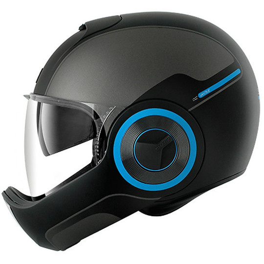 Integral motorcycle helmet Shark Vantime Double Visor OZZ Matt Black Blue