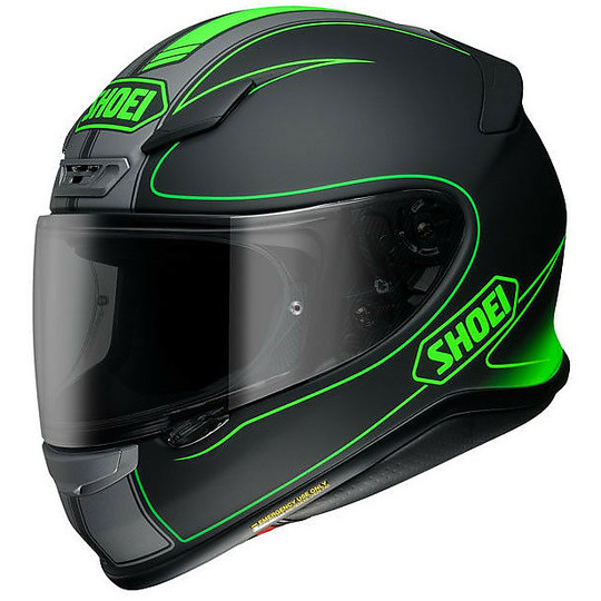 Integral motorcycle helmet SHOEI NXR Flagger TC4 Matt Black Green