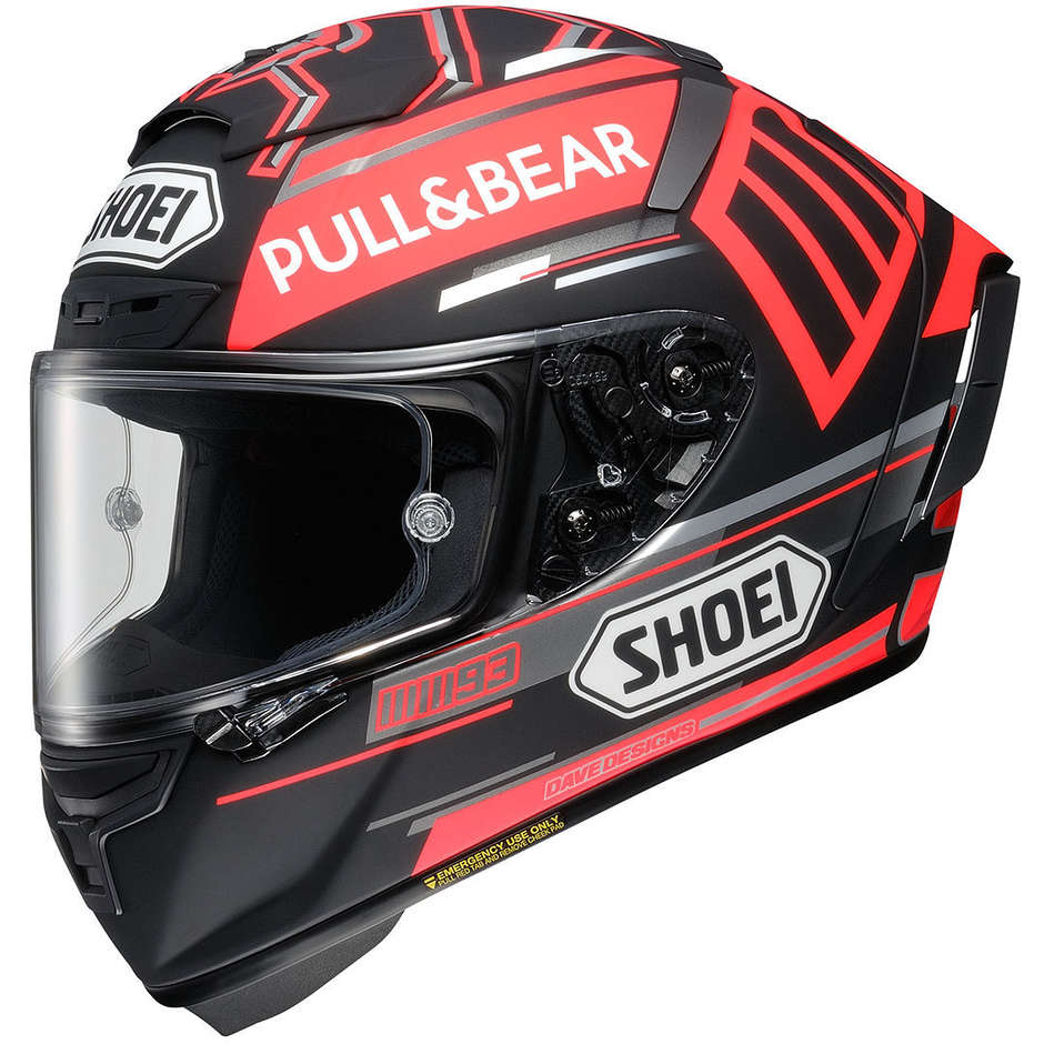 Integral motorcycle helmet SHOEI X-SPIRIT 3 Replica Marquez Black Concept