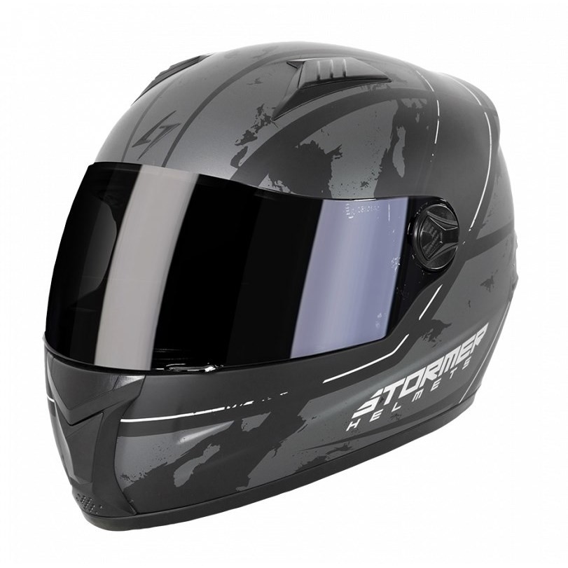 Integral Motorcycle Helmet Stormer SWIFT Black White