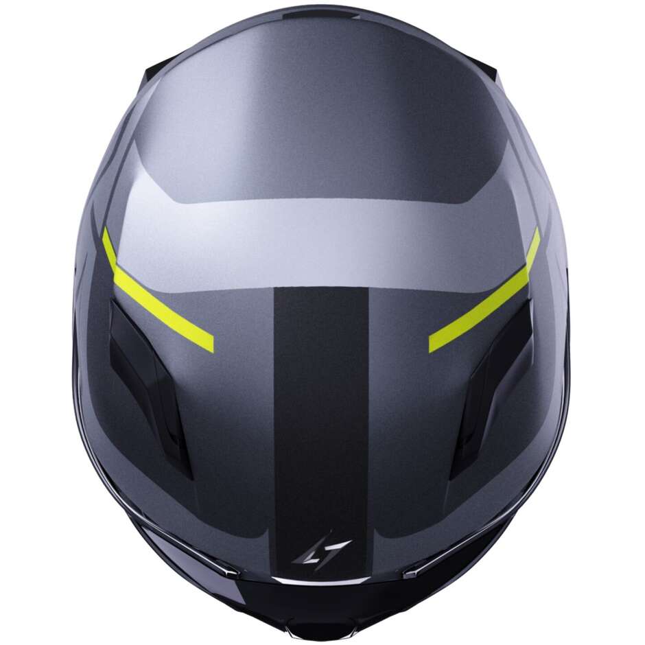 Integral Motorcycle Helmet Stormer WISE RUNNER Gray Yellow Fluo Matt