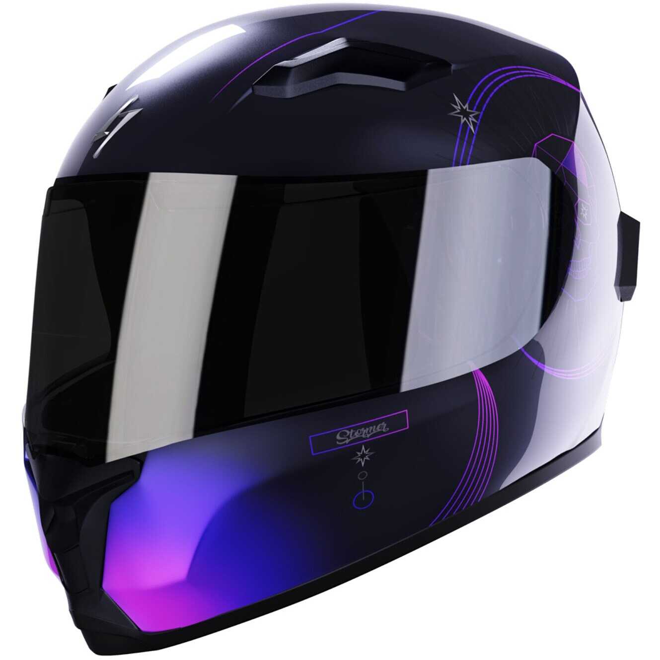 Integral Motorcycle Helmet Stormer WISE SKULL Pearly For Sale Online 