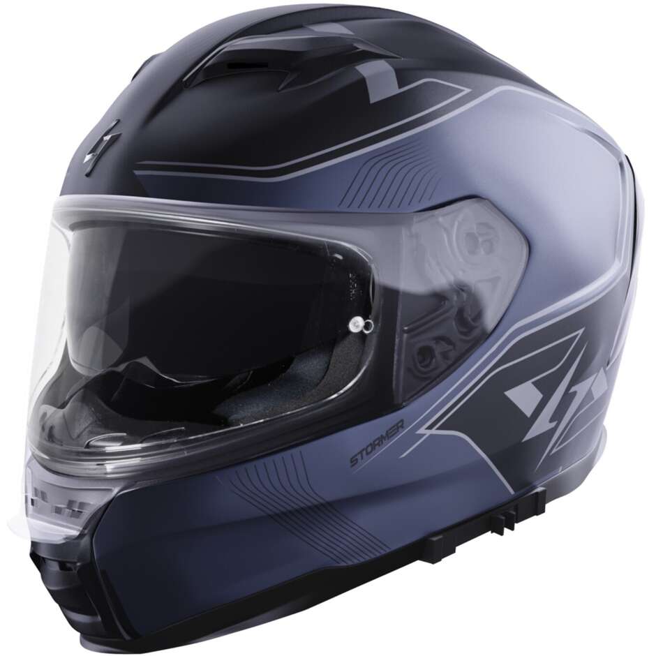 Integral Motorcycle Helmet Stormer ZS 1001 TAKEN Matt Silver Gray