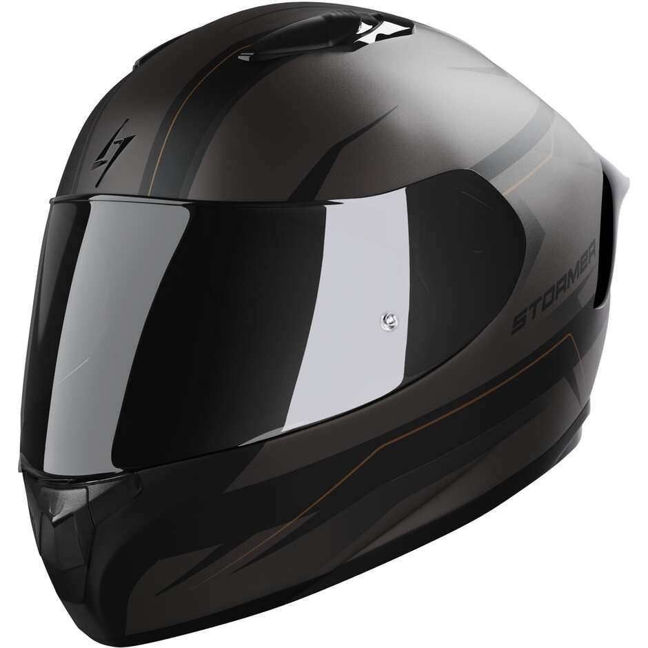 Integral motorcycle helmet Stormer ZS601 Race Star Black Bronze