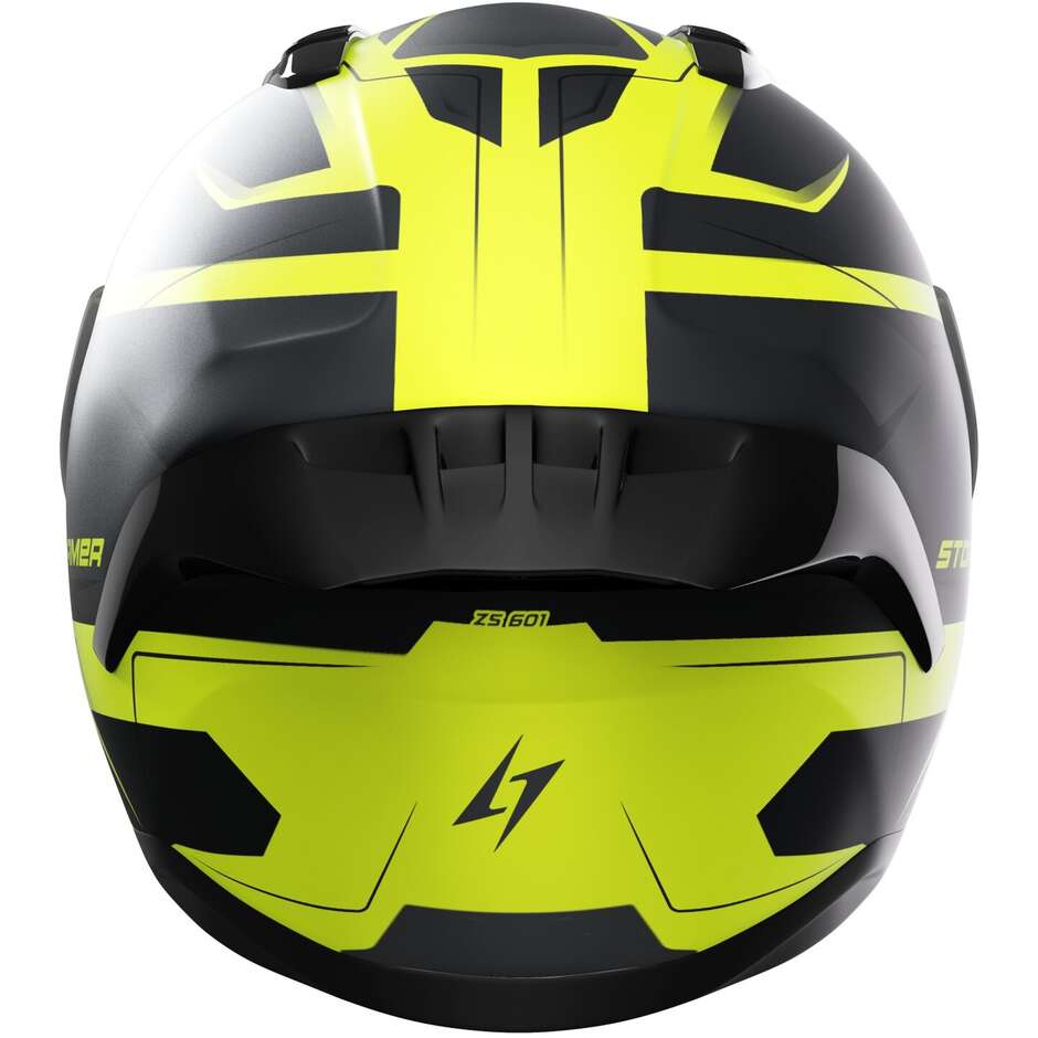 Integral motorcycle helmet Stormer ZS601 Race Star Black Yellow Fluo
