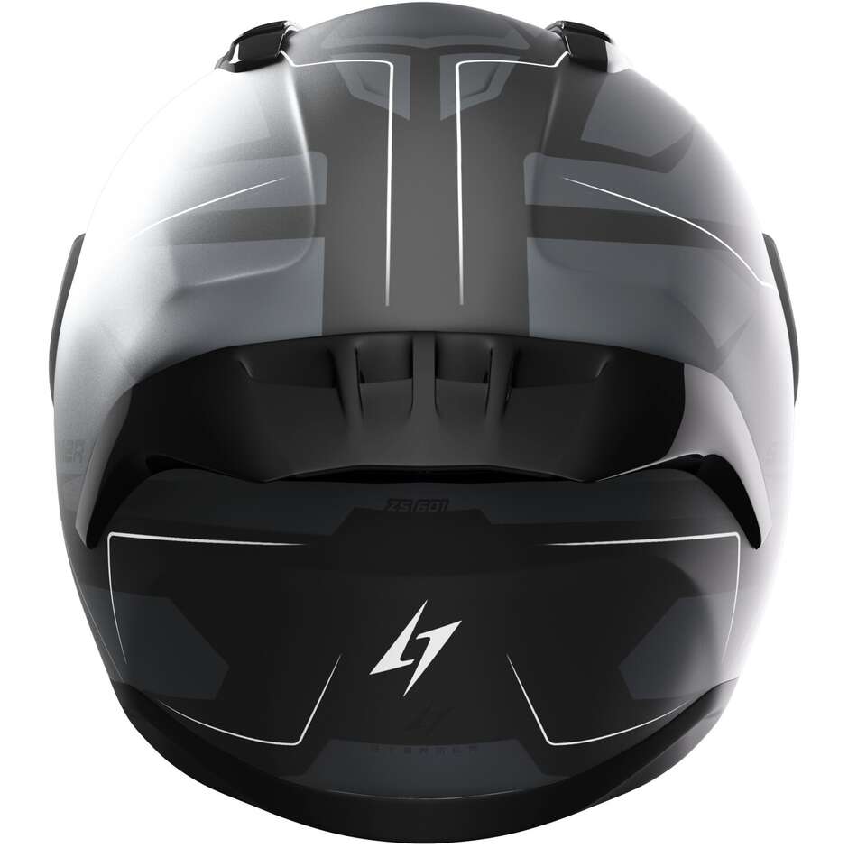 Integral motorcycle helmet Stormer ZS601 Race Star White Gray
