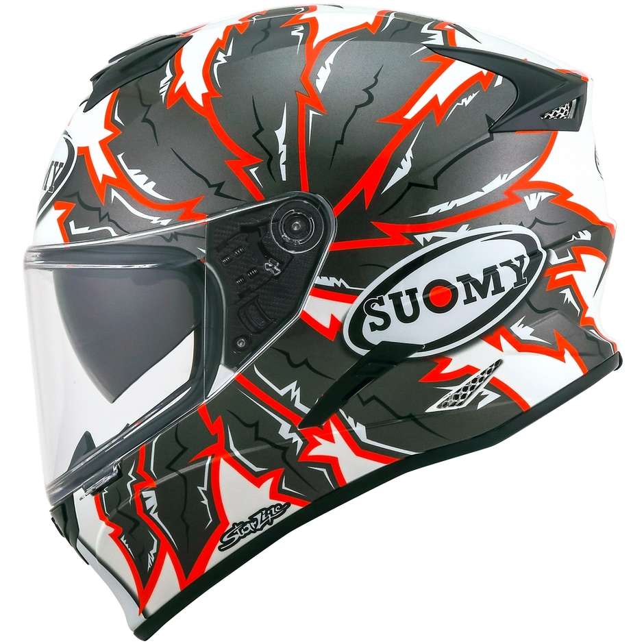 Integral Motorcycle Helmet Suomy STELLAR APACHE White Black