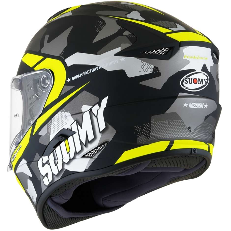 Integral Motorcycle Helmet Suomy STELLAR RACE SQUAD Matt Yellow