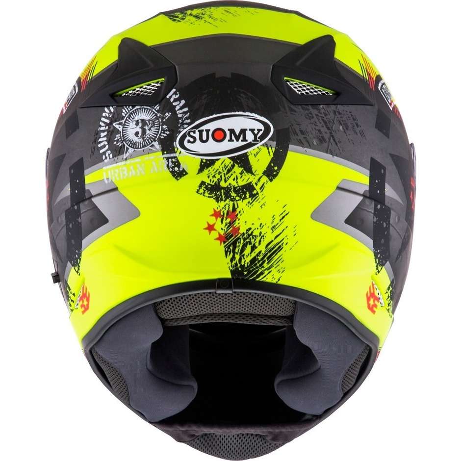 Integral Motorcycle Helmet Suomy STELLAR WRENCH Yellow Fluo Matt Gray