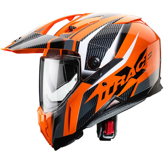 Integral Motorcycle Helmet Touring Caberg XTRACE SAVANA Orange Black Anthracite