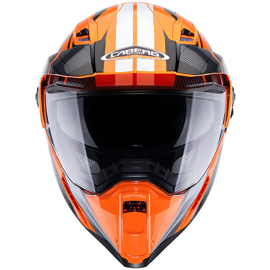 Integral Motorcycle Helmet Touring Caberg XTRACE SAVANA Orange Black Anthracite