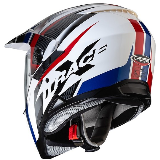 Integral Motorcycle Helmet Touring Caberg XTRACE SAVANA White Red Blue
