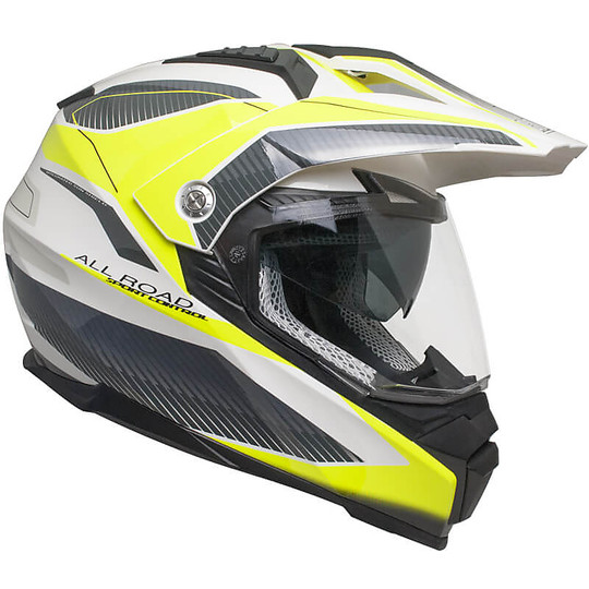 Integral Motorcycle Helmet Touring Double Visor CGM 606G FORWARD Yellow Fluo