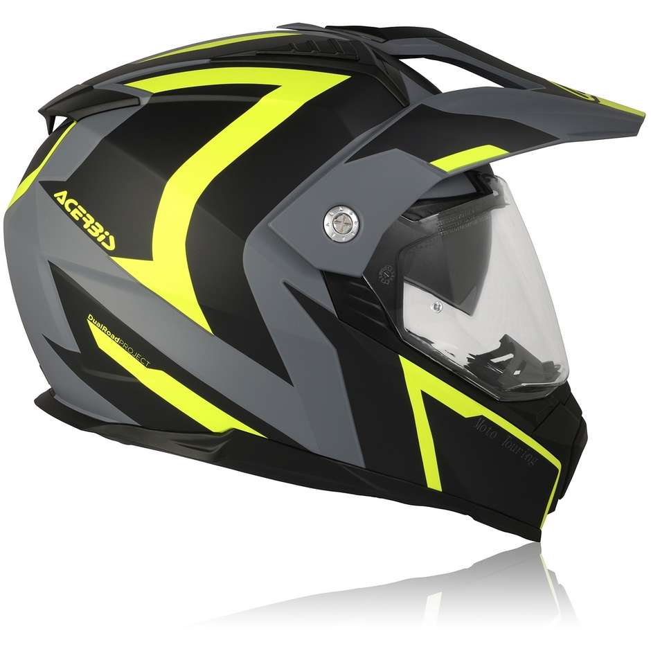 Integral Motorcycle Helmet Turing Acerbis FS-606 Black Matt Gray