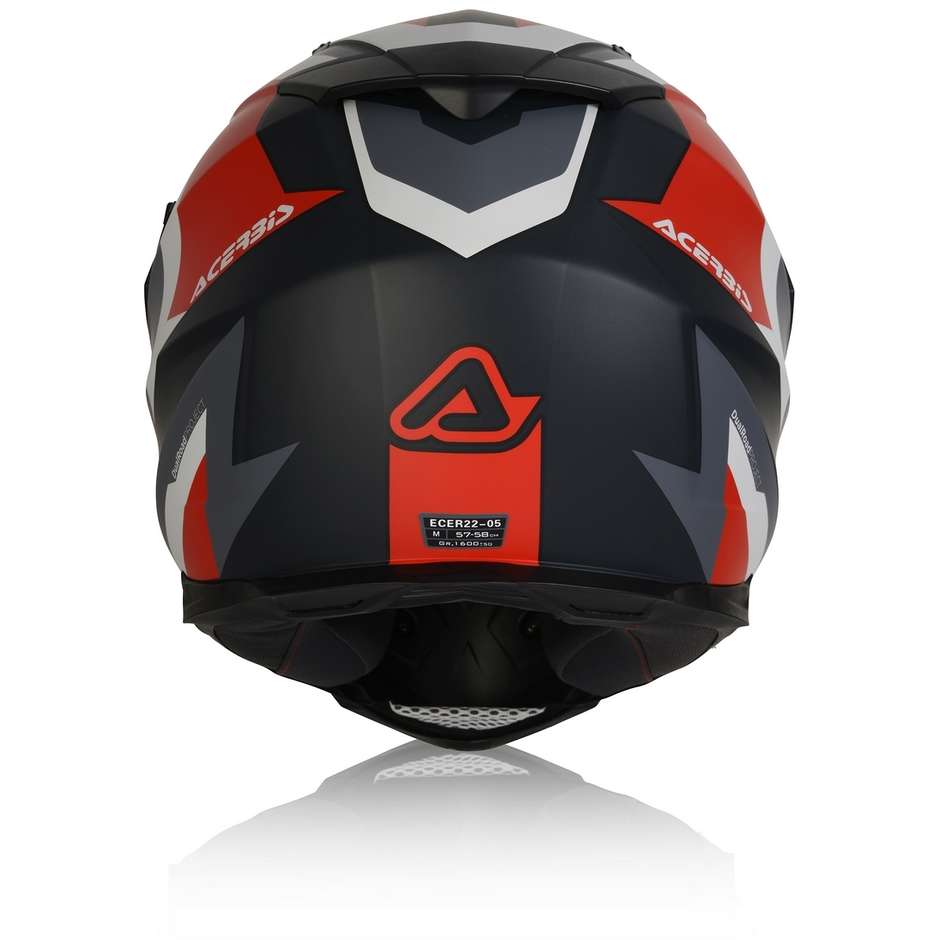 Integral Motorcycle Helmet Turing Acerbis FS-606 Gray Red Matt