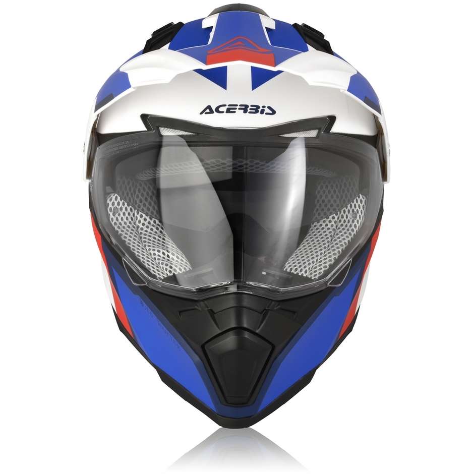 Integral Motorcycle Helmet Turing Acerbis FS-606 White Blue Red