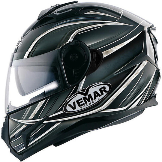 Integral Motorcycle Helmet Vemar Geo Fiber Double Visor F403