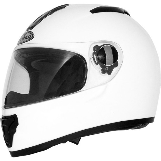 Integral Motorcycle Helmet Vemar VTX Fiber Mono White