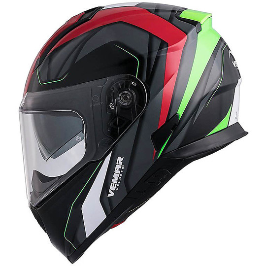 Integral Motorcycle Helmet Vemar ZEPHIR JMC Z001 White Red Green