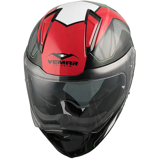 Integral Motorcycle Helmet Vemar ZEPHIR JMC Z001 White Red Green