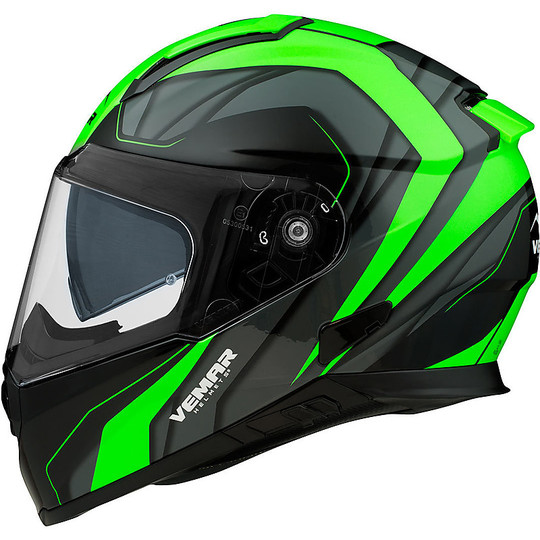 Integral Motorcycle Helmet Vemar ZEPHIR JMC Z003 Black Green