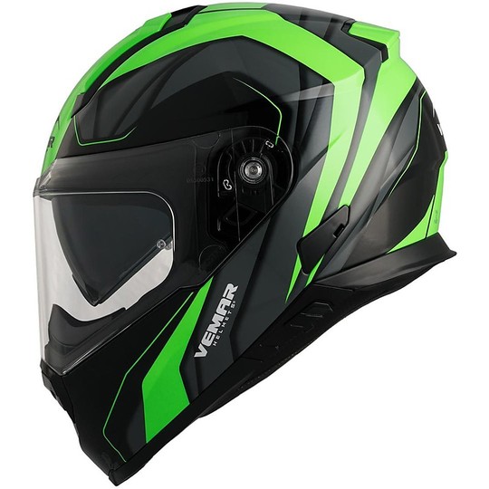 Integral Motorcycle Helmet Vemar ZEPHIR JMC Z003 Black Green