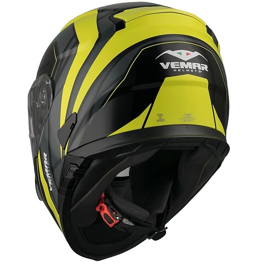 Integral Motorcycle Helmet Vemar ZEPHIR JMC Z005 Black Yellow