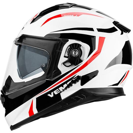 Integral Motorcycle Helmet Vemar ZEPHIR JMC Z017 White Red