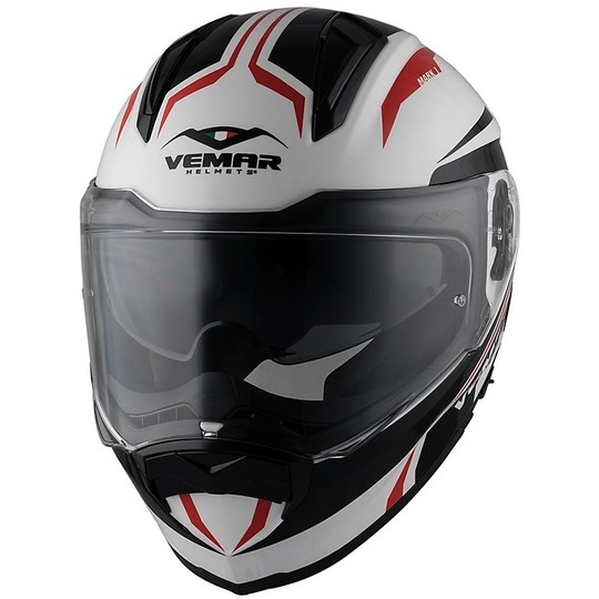 Integral Motorcycle Helmet Vemar ZEPHIR JMC Z017 White Red