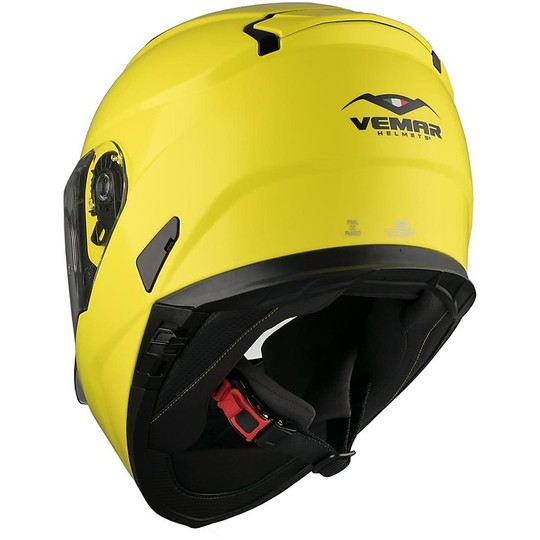 Integral Motorcycle Helmet Vemar ZEPHIR JMC Z0G Single Color Yellow Hy Vision