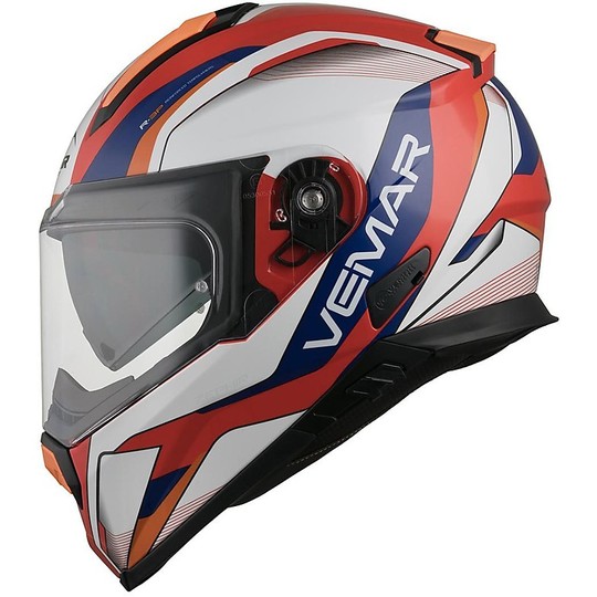 Integral Motorcycle Helmet Vemar ZEPHIR Lunar Z025 Blue Red