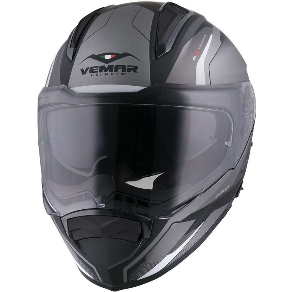 Integral Motorcycle Helmet Vemar ZEPHIR Lunar Z026 Silver