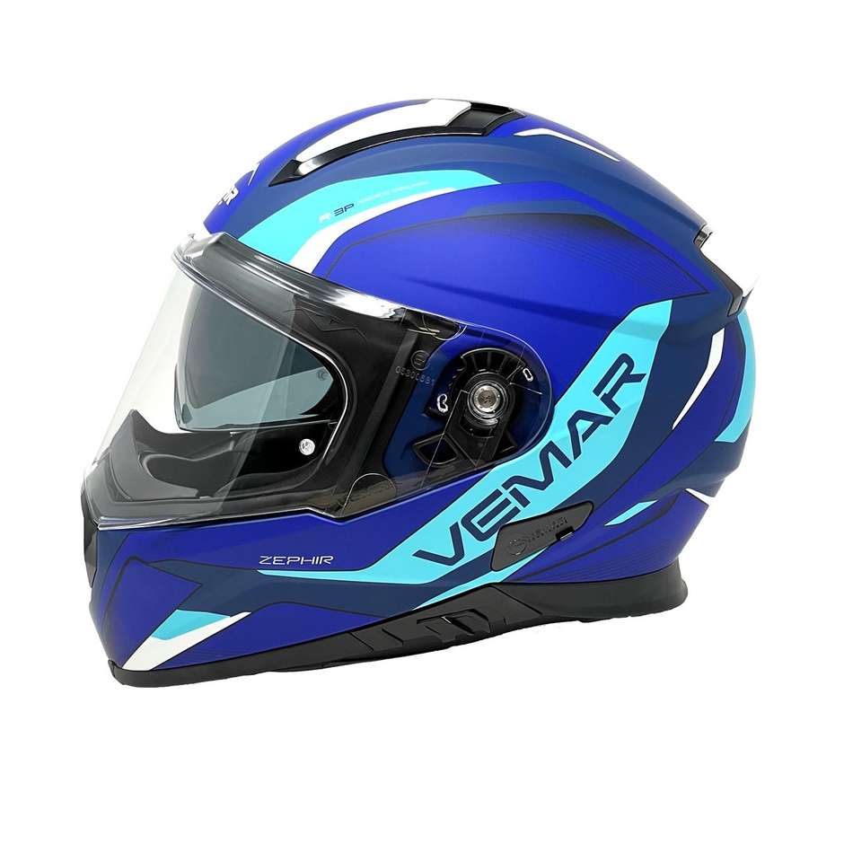Integral Motorcycle Helmet Vemar ZEPHIR Z021 Lunar Blue Turquoise