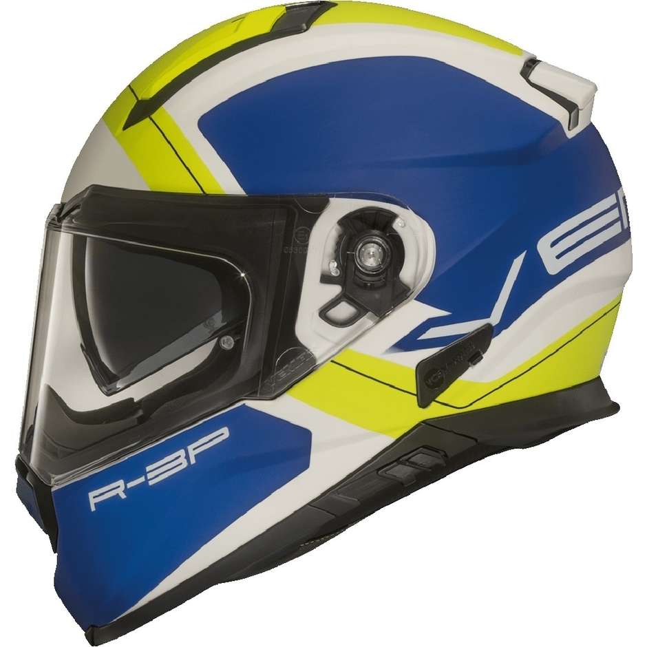 Integral Motorcycle Helmet Vemar ZEPHIR Z029 Mars Blue Yellow Fluo