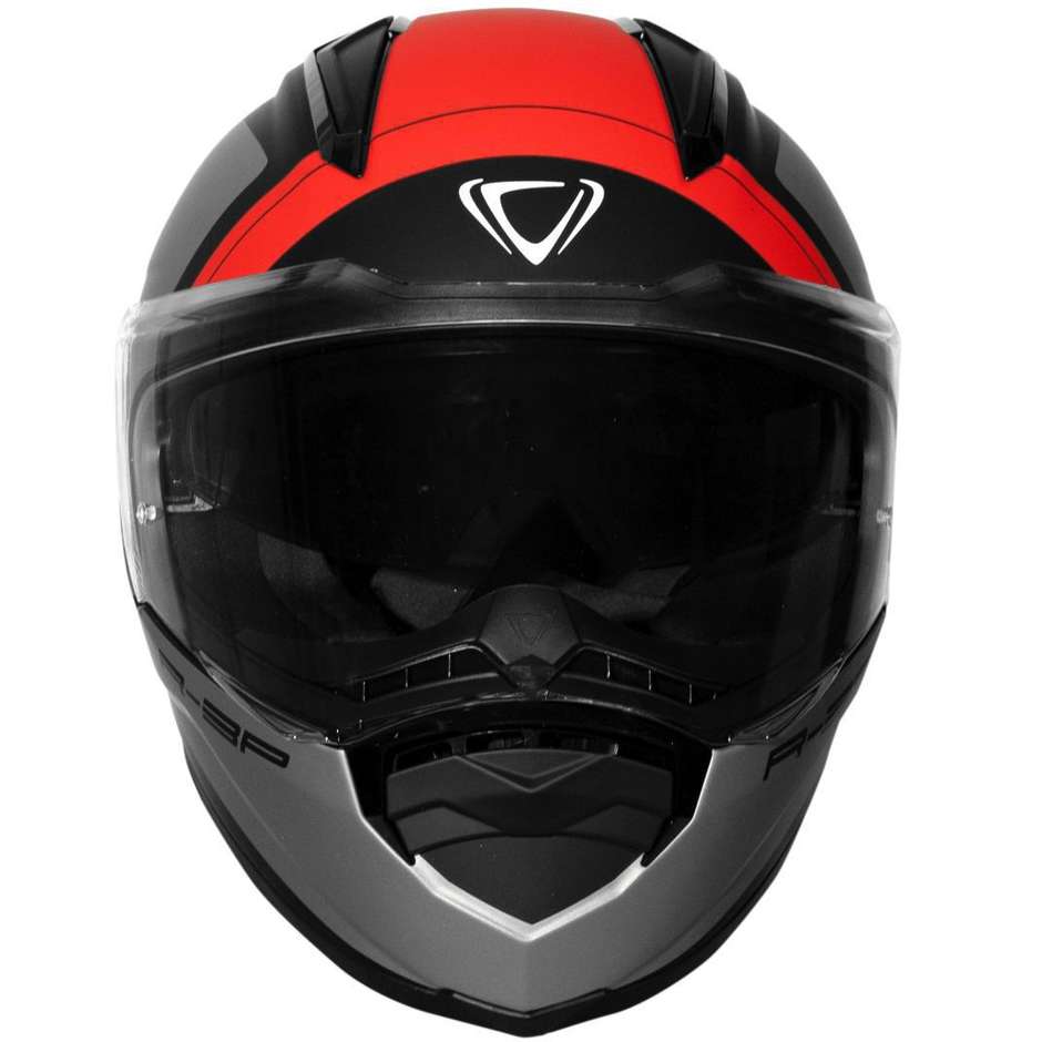 Integral Motorcycle Helmet Vemar ZEPHIR Z029 Mars White Silver Red