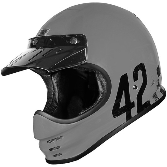 Integral Motorcycle Helmet Vintage 70s Origin VIRGO DANNY Glossy Gray