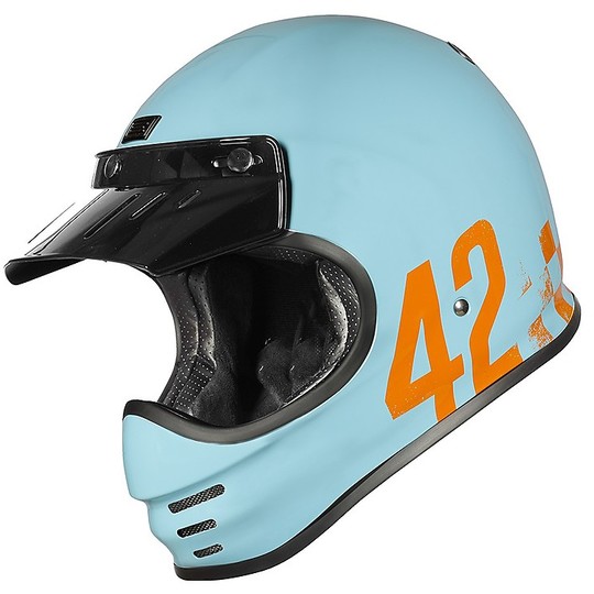 Integral Motorcycle Helmet Vintage 70s Origin VIRGO DANNY Polished Blue