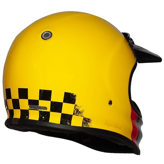 Integral Motorcycle Helmet Vintage 70s Origin VIRGO DANNY Yellow Glossy