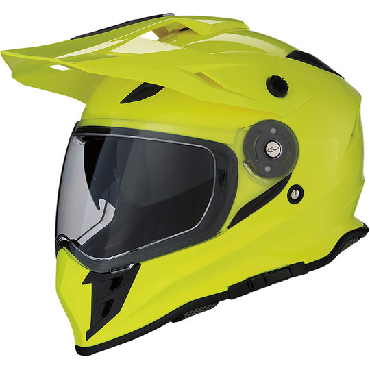 Integral Motorcycle Helmet Z1r All Road Range Dual Sport Yellow Hi-Vision