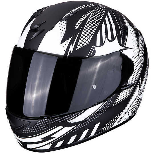 Integral Motorcycle HelmetScorpion EXO 390 POP Matt Black White